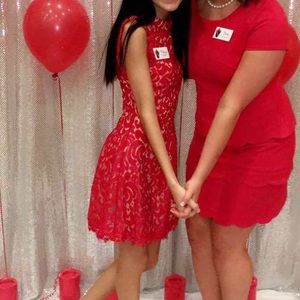Gorgeous red lace dress